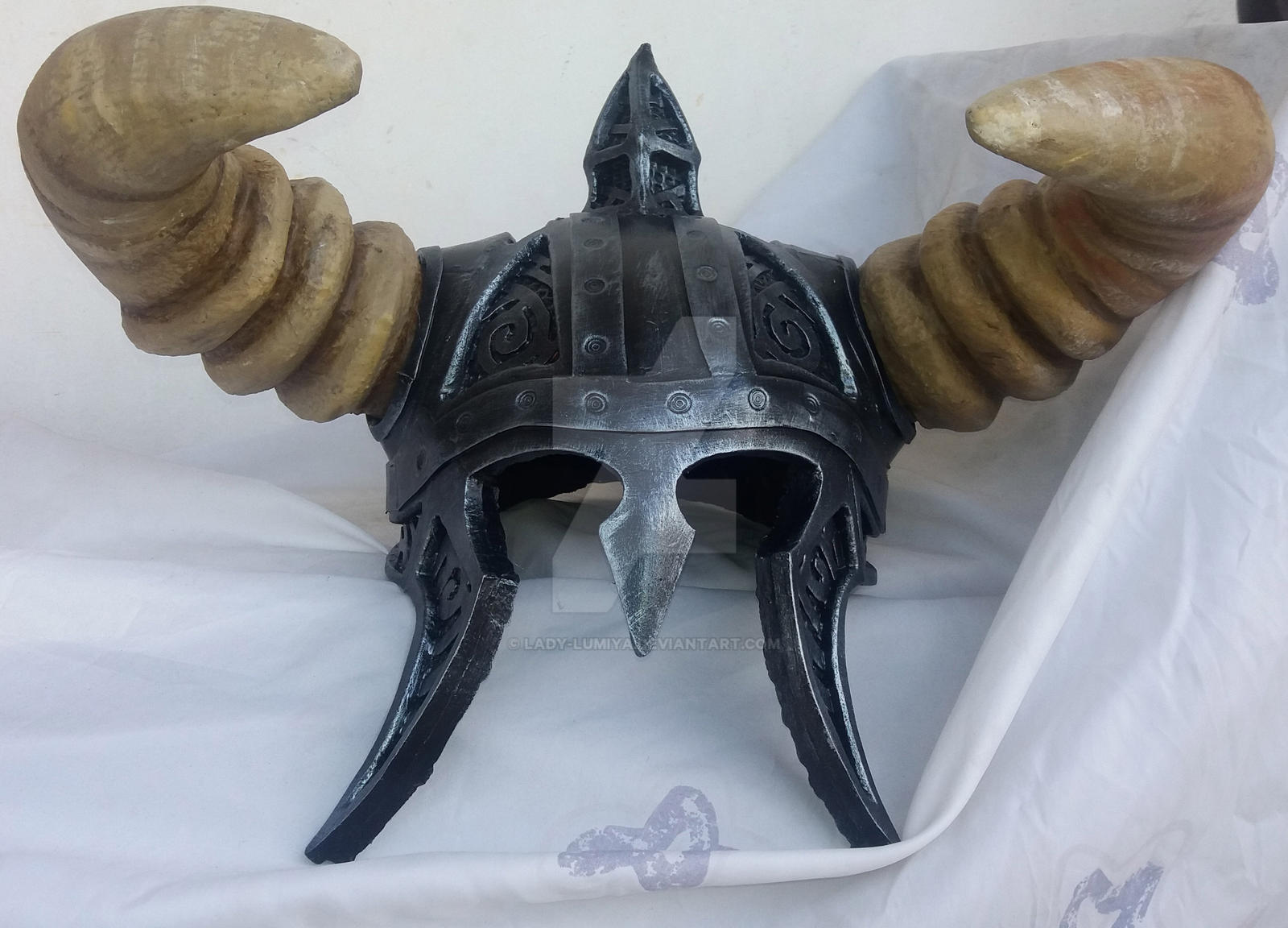 Skyrim Horned Steel Helmet by Lady-Lumiya on DeviantArt