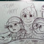 Inside out Fan art - 'Team Happy Sketch