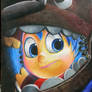 inside out joy fan art with color pencil