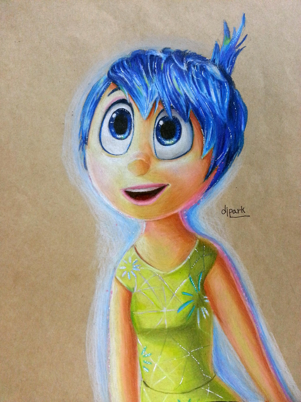 inside out joy fan art with colorpencil by KRDipark on DeviantArt(01)