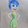 inside out joy fan art with colorpencil