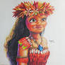 moana fan art Chief moana colored pencil drawing