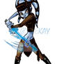 TheDeKay: Aayla Secura Colored
