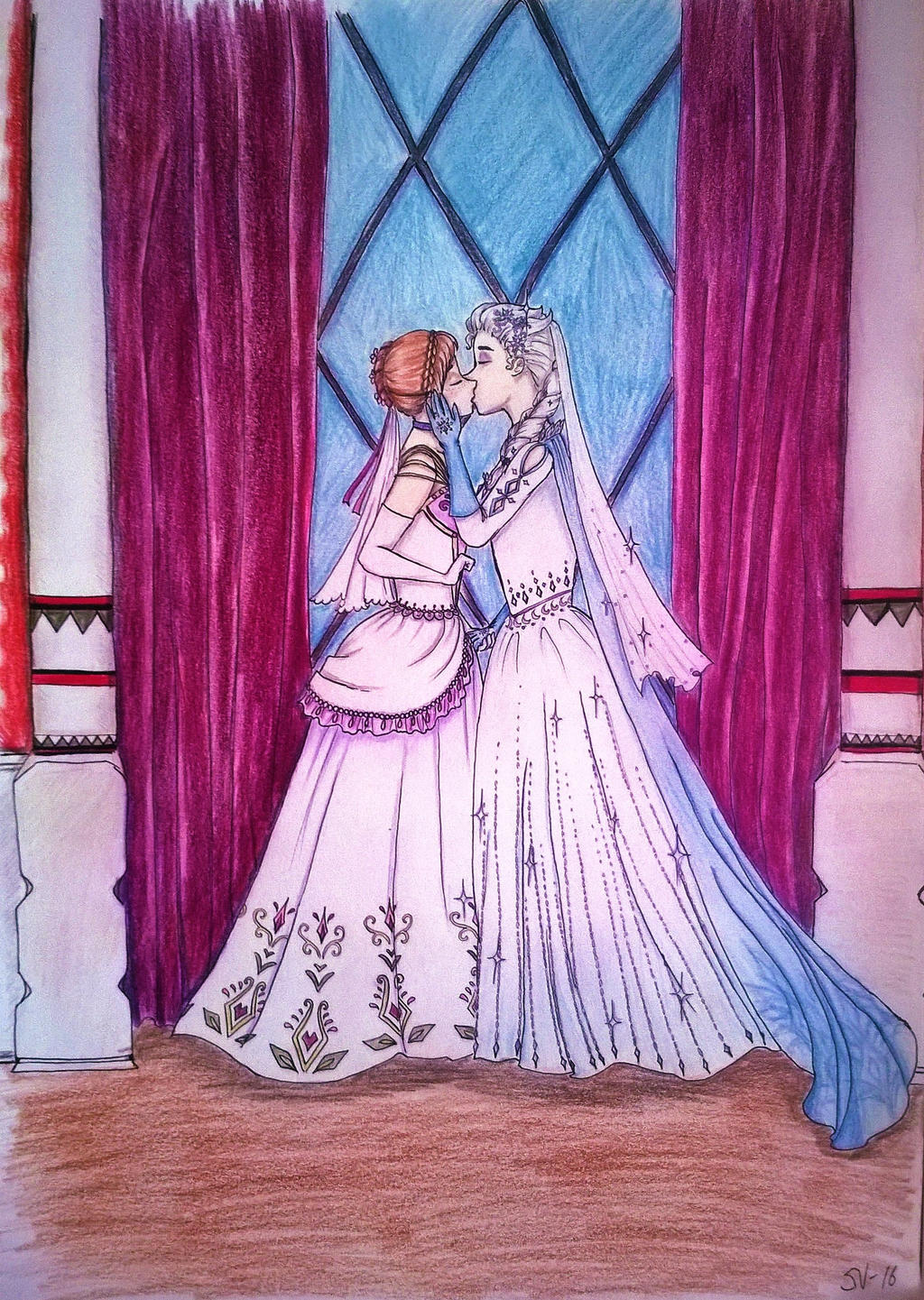 Elsa And Anna Wedding By Acolytenaerina On Deviantart