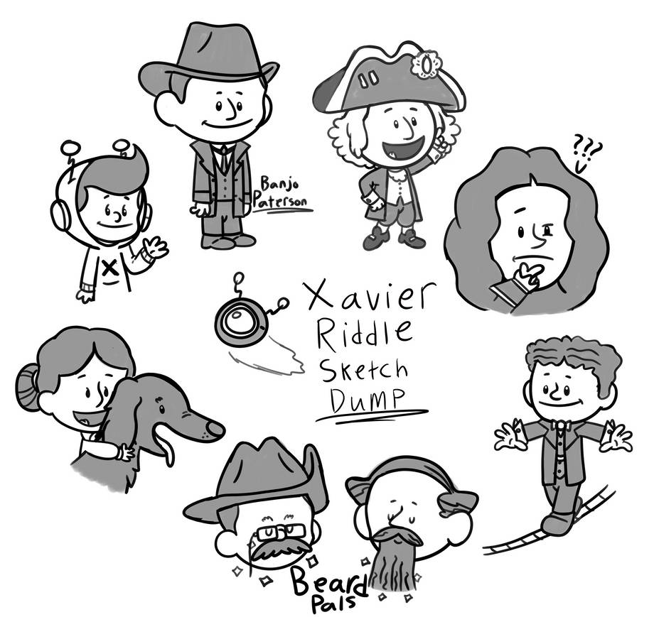 Xavier Riddle Stickers Xavier Riddle - Xavier Riddle Sketches by CaspyArtist on DeviantArt