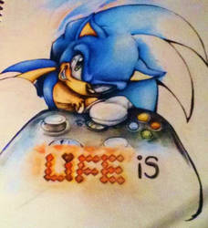 Life is just a game you play - Colour pencil WIP