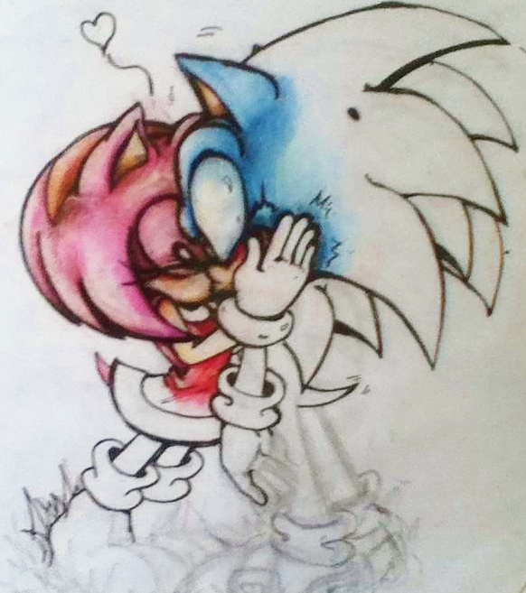 A kiss for my hero- Colour pencil WIP