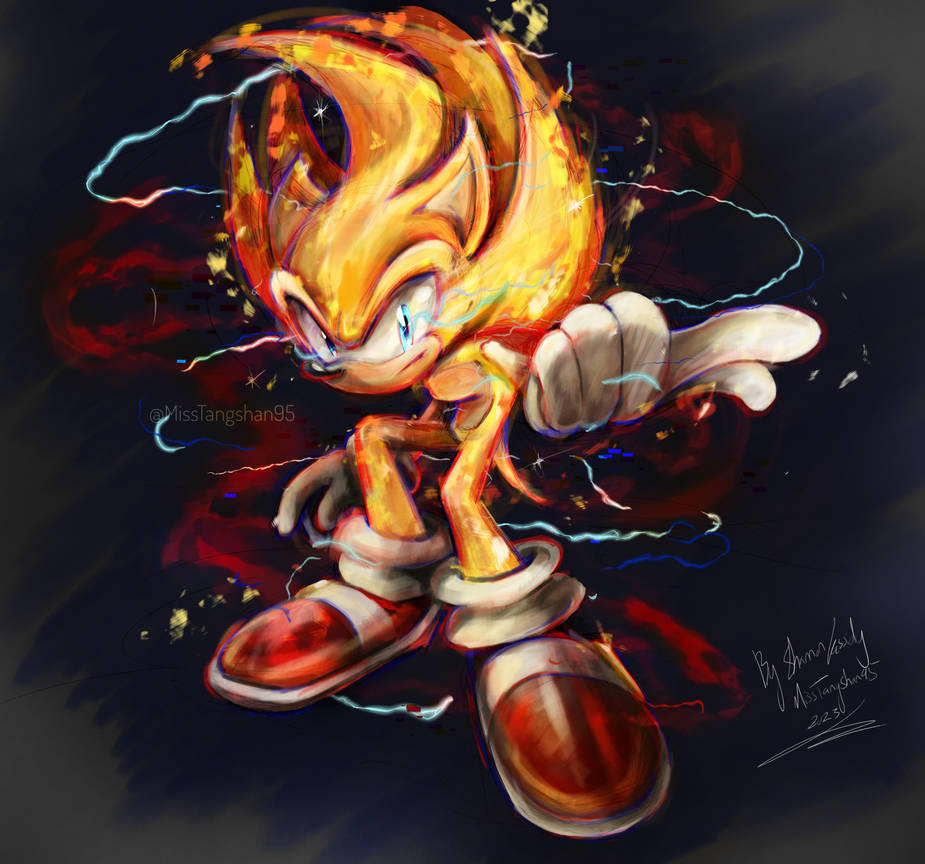 Super Sonic Blue by MissTangshan95 on DeviantArt