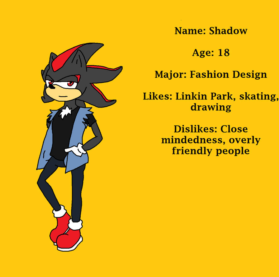 Shadow Character Sheet by DieselHedgehog on DeviantArt