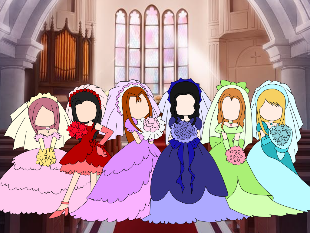 Anime Girls Wedding Dress by VongolaSky27 on DeviantArt Anime Girls Wedding Dress by VongolaSky27 on DeviantArt