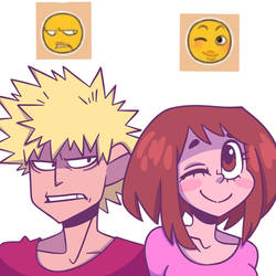 Bakugo and Ochako Expression Challenge 