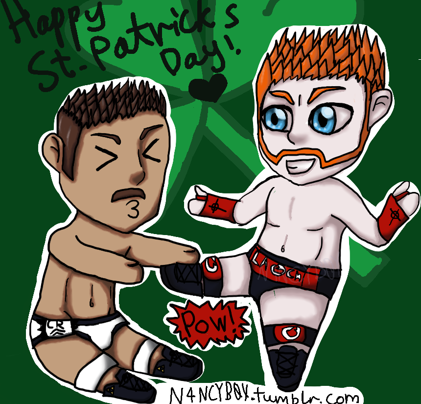St. Patricks Day With Sheamus and Cody