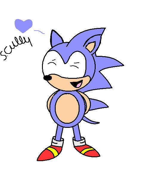 Laughing Sonic by sahara-lynne on DeviantArt