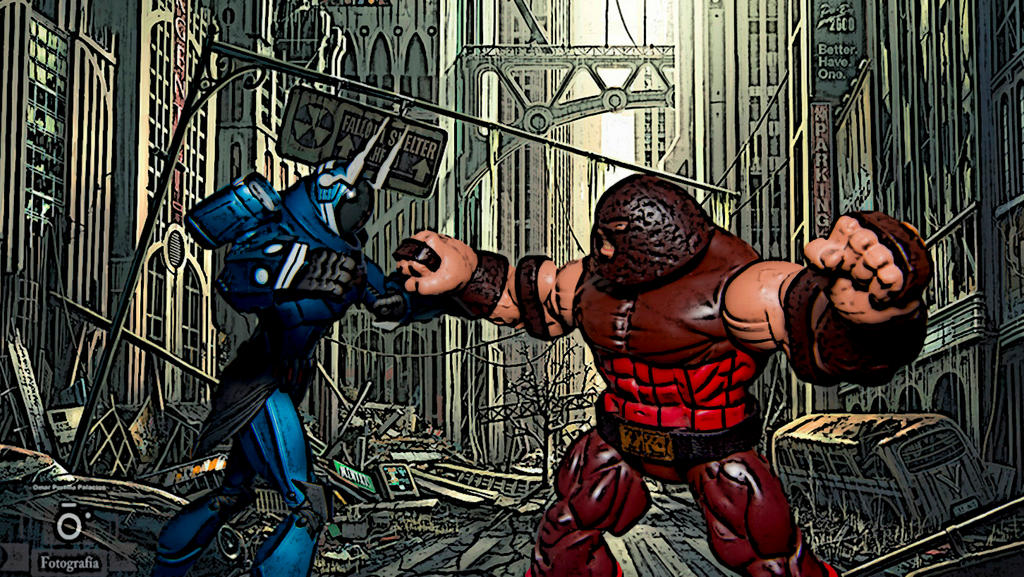 Batman new 52 (Exo-suit Rookie) vs Juggernaut art by Spidey-Portilla on ...