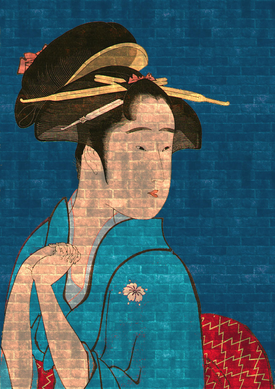 Homage to utamaro on the wall2