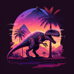 Retrowave Dinosaur