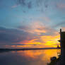 Orange Mekong sunset