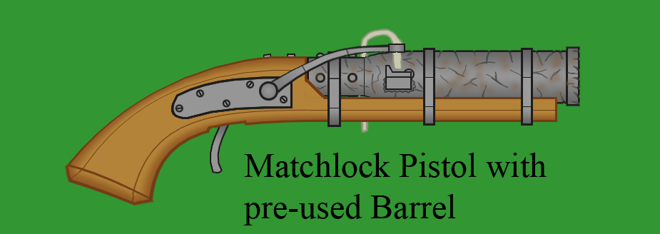 Matchlock Pistol with pre-used Barrel by Imperator-Zor