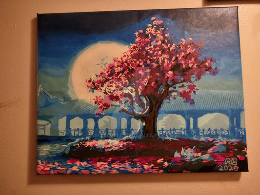 Moonlit Cherry Tree