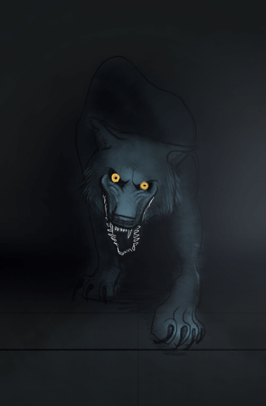 scary wolf