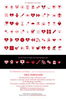 St. Valentine's Icon Pack by TheGalleryOfEve