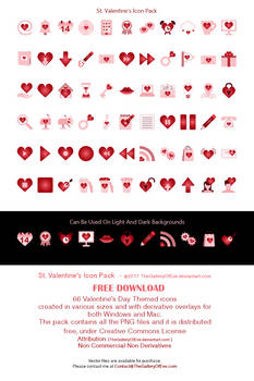 St. Valentine's Icon Pack by TheGalleryOfEve