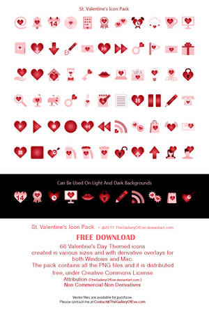 St. Valentine's Icon Pack by TheGalleryOfEve by TheGalleryOfEve