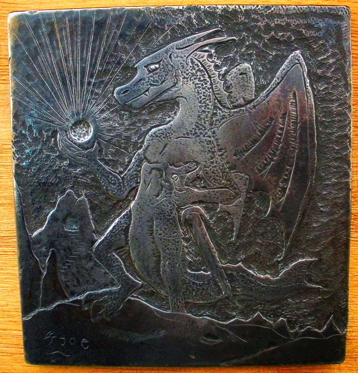 Mountain Dragon Engraving