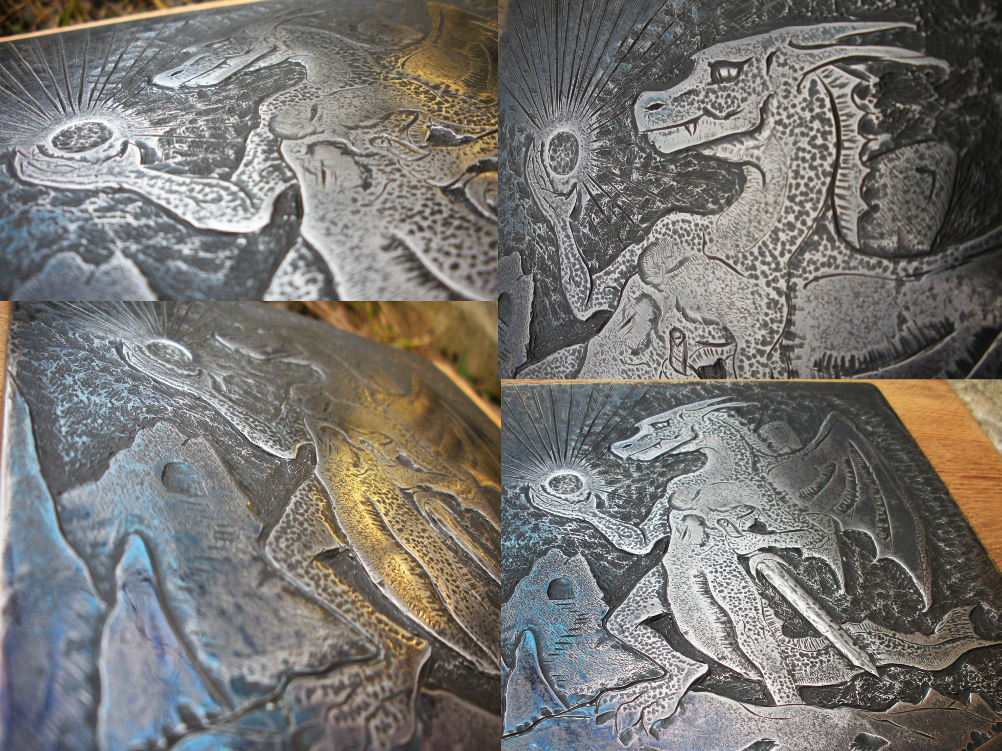 Mountain Dragon Engraving - more angles