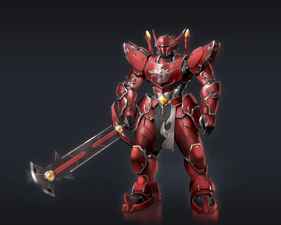 RED WARRIOR MECH by rickyryan on DeviantArt