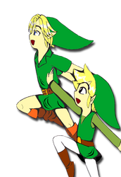 Young and Toon Link