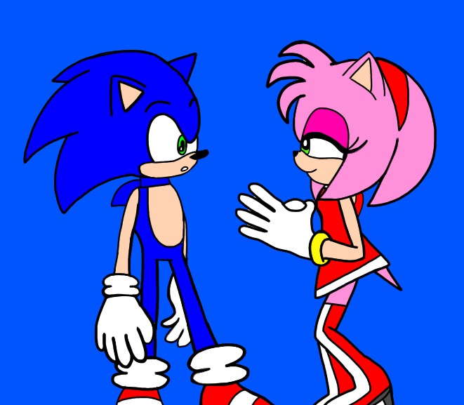 Sonamy fanart from Sonic X by calynne on DeviantArt