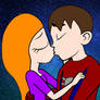 Peter and Mary Jane kiss