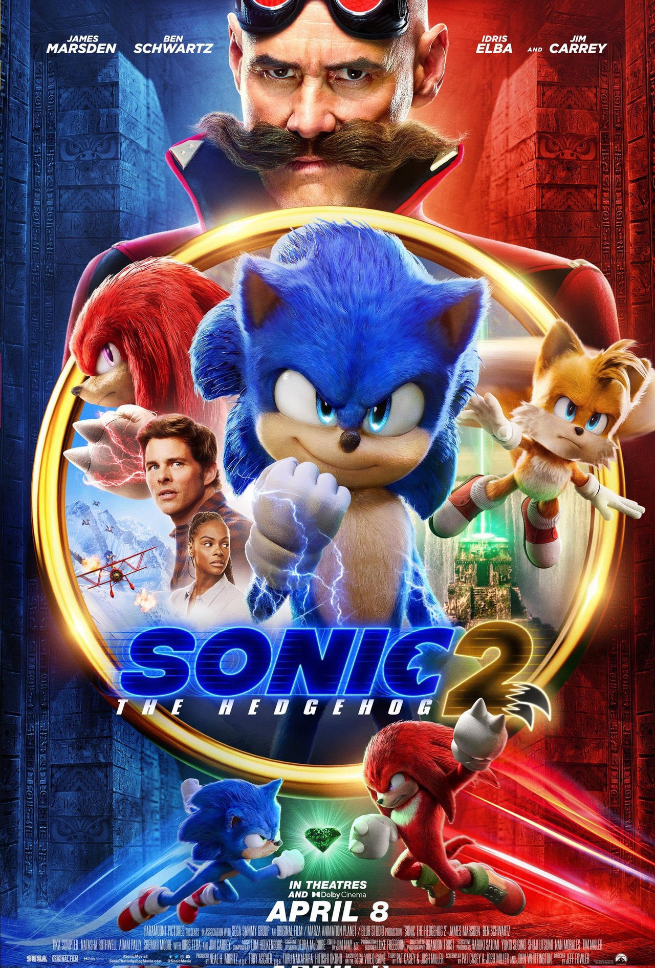 Sonic the Hedgehog 2 movie poster  Sonic, Sonic art, Silver the hedgehog
