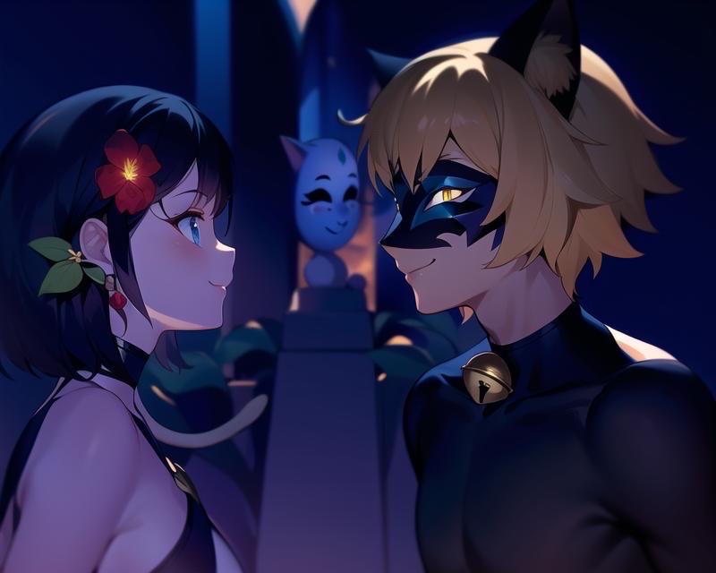 Miraculous Ladybug: Marinette and Chat Noir by batensan on DeviantArt