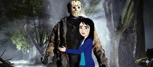 Jason and human Yesenia embrace