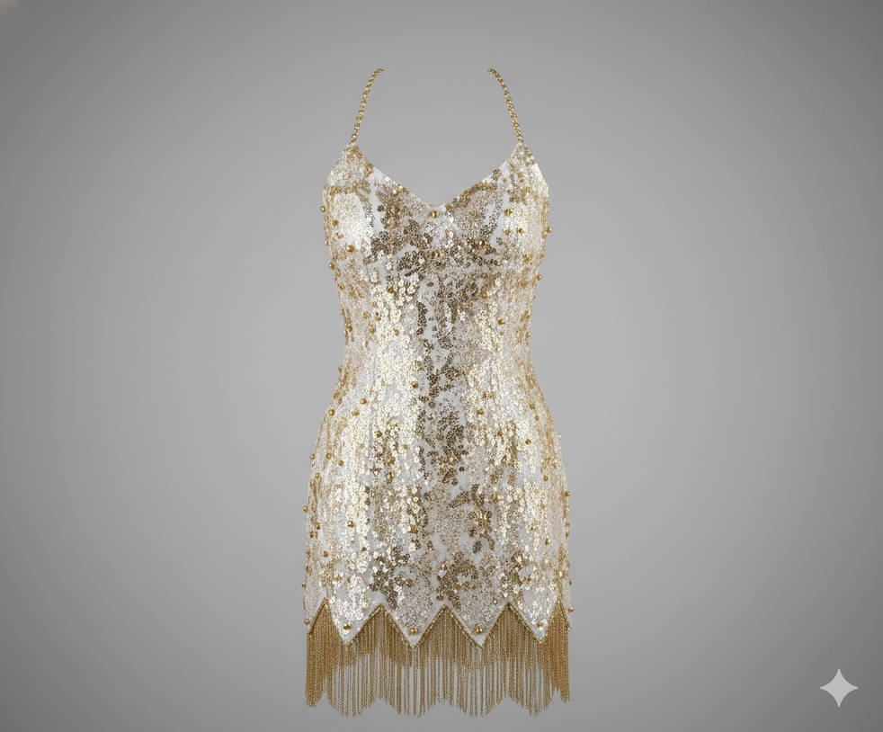 tina carlyle gold dress costume Abiharrell_ on LTK