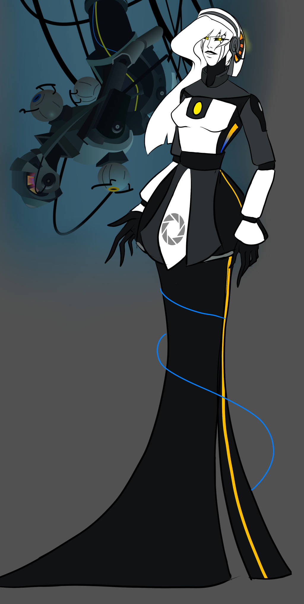 GLaDOS from Portal1 (sketch) by Tenebris-Caeli on DeviantArt