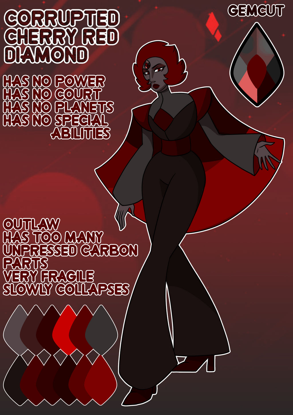 SU OC - Corrupted Cherry Red Diamond by Dassiale on DeviantArt