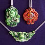 Polymer clay necklaces