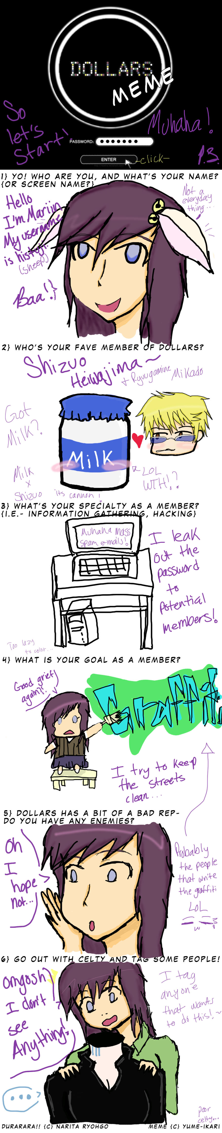 Hitji Deviantart DOLLARS Meme Hitsuji by PurpleLolita on DeviantArt