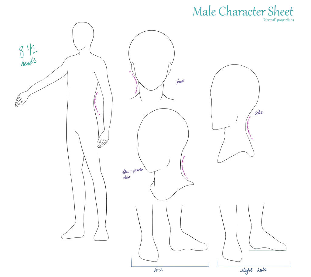 picture Anime Ref Sheet Base character sheet base male typical