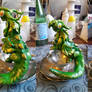 Tiny Green Lantern Teacup Dragon - progress