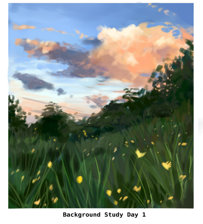 Spring Background Study Day 1 by Chubbziie on DeviantArt