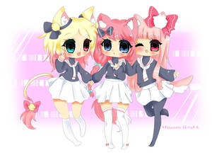 Pinku Pink Friends! by Miumeii