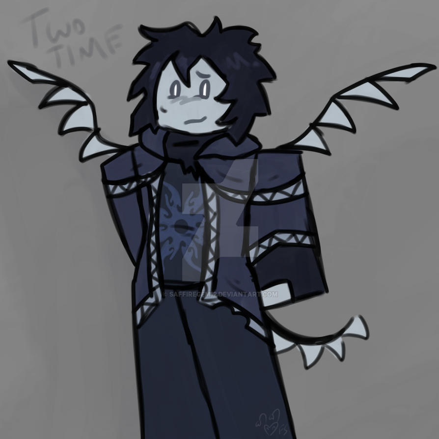 Two Time Character With Robe Two time art by SaffireGem12 on DeviantArt