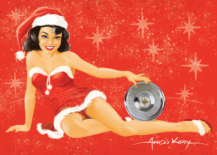 Christmas Pin Up2 by Aaron Kirby