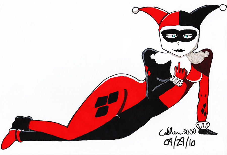 Harley Quinn Marker Colored