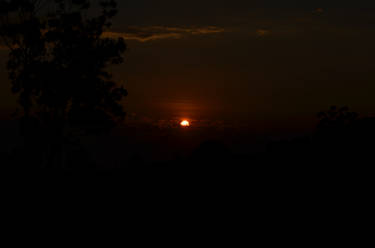 Sun behind clouds