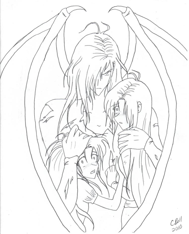 A Demon s  Protection lineart by KeeperOfCoffins on  A Demon s  Protection lineart by KeeperOfCoffins on